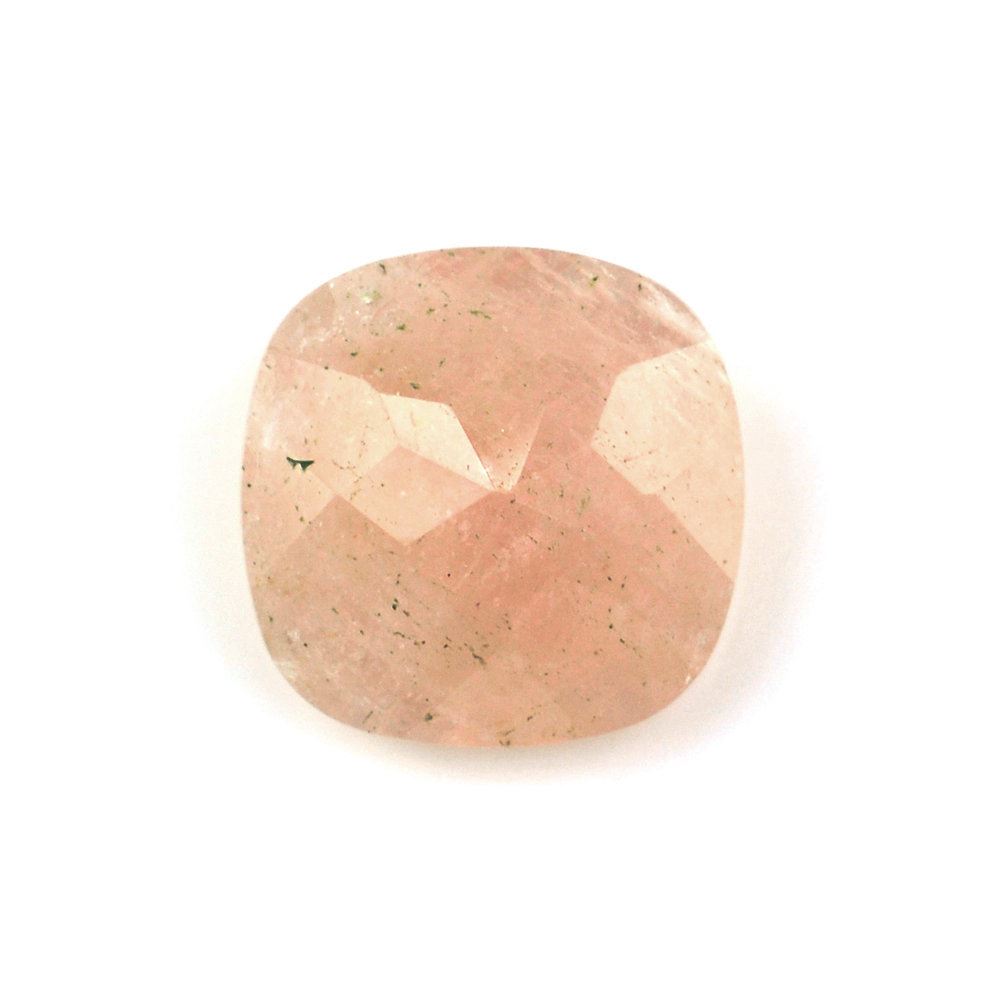 MILKY MORGANITE FLOWER CUT CUSHION 11MM 4.61 Cts.