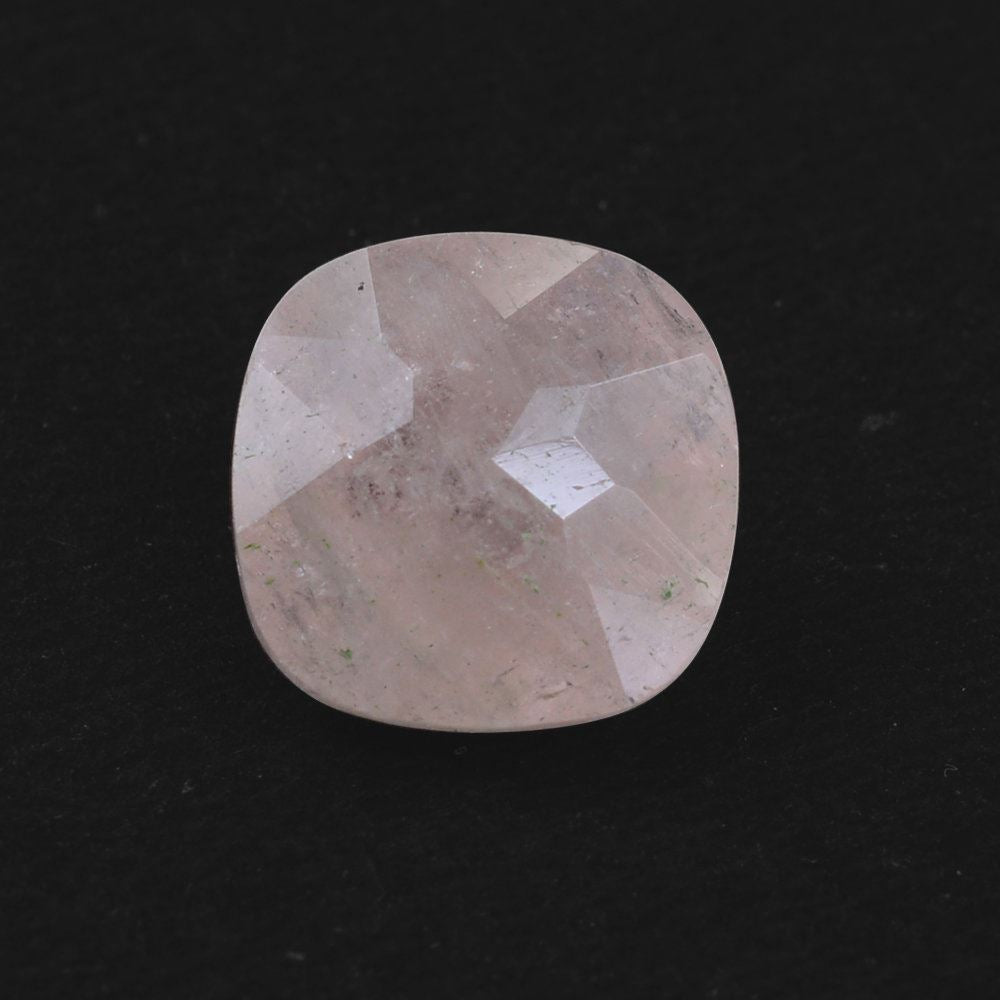 MILKY MORGANITE FLOWER CUT CUSHION 11MM 4.61 Cts.