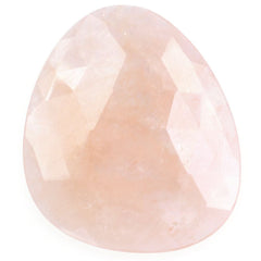 PEACH MORGANITE ROSE CUT IRREGULAR OVAL CAB (MILKY) 37.50X29MM 28.10 Cts.