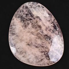 PEACH MORGANITE ROSE CUT IRREGULAR OVAL CAB (MILKY) 37.50X29MM 28.10 Cts.