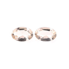 PEACH MORGANITE CUT OVAL (A) 6X4MM 0.33 Cts.