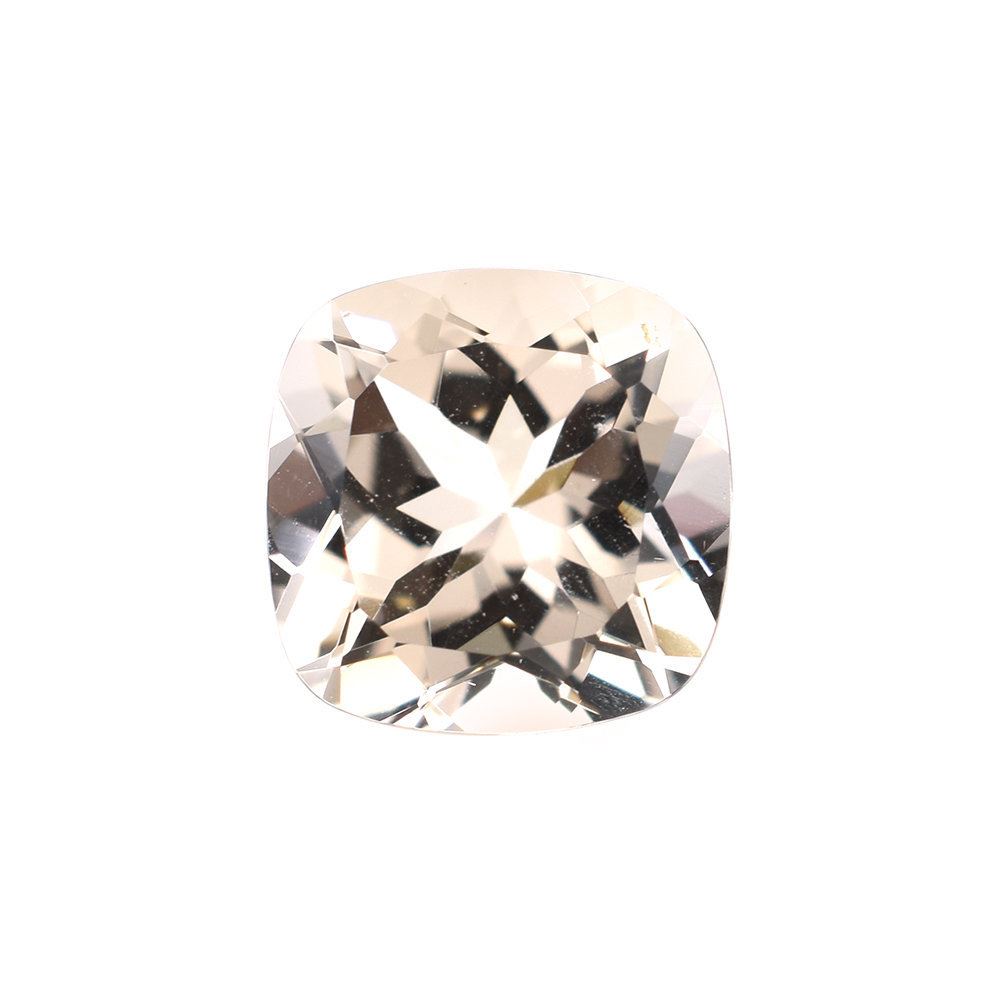 PEACH MORGANITE CUT CUSHION (A/CLEAN/YELLOW) 8X8MM 1.90 Cts.