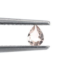 PEACH MORGANITE CUT PEAR (A) 4X3MM 0.15 Cts.