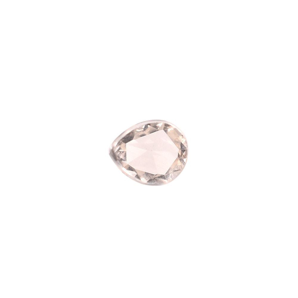 PEACH MORGANITE ROSE CUT PEAR CAB (A/CLEAN) 3X2.50MM 0.09 Cts.