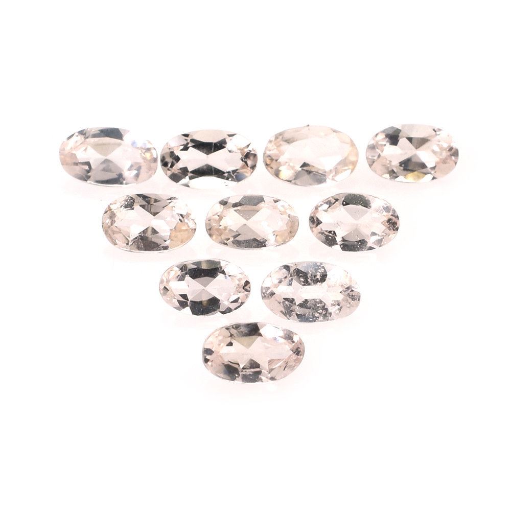 PEACH MORGANITE CUT OVAL (A/SI) 5X3MM 0.18 Cts.