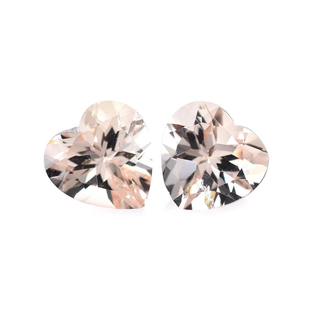 PEACH MORGANITE CUT HEART (AAA/SI) 8X8MM 1.63 Cts.