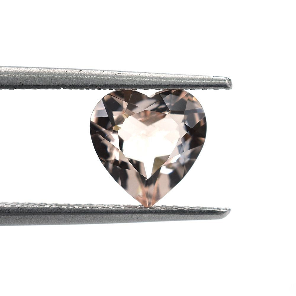 PEACH MORGANITE CUT HEART (AA/HI) 8X8MM 1.50 Cts.