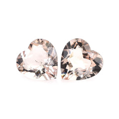 PEACH MORGANITE CUT HEART (AA/HI) 8X8MM 1.50 Cts.