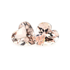 PEACH MORGANITE CUT HEART (AA/SI) 8X8MM 1.40 Cts.