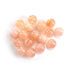 PEACH MORGANITE (MILKY) PLAIN ROUND BALL 11-11.50MM 10.52 Cts.