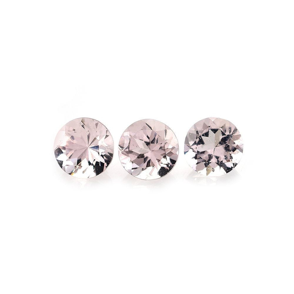 PINK MORGANITE CUT ROUND 5MM (AA/SI) 0.42 Cts.