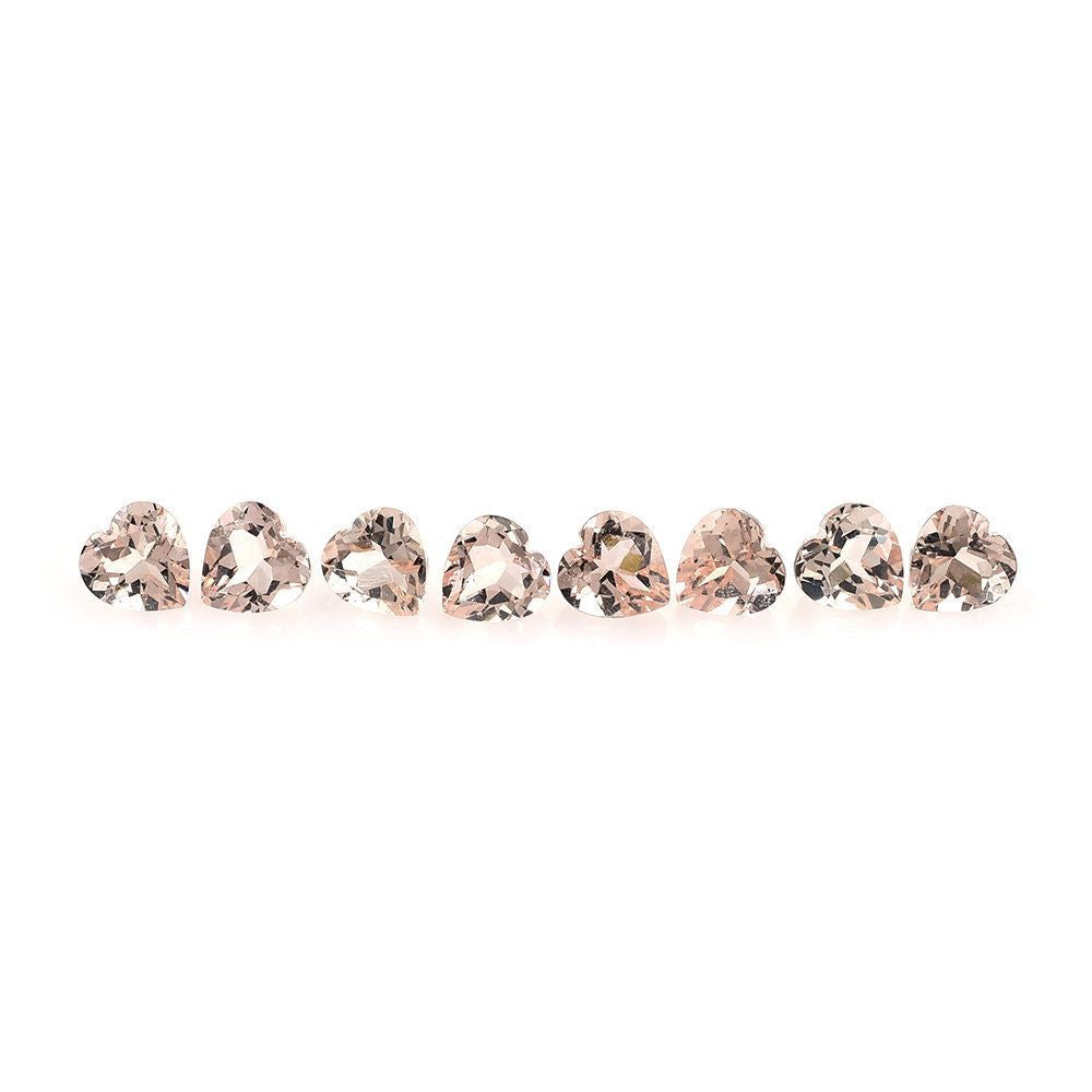 PEACH MORGANITE CUT HEART (AAA/HI) 6X6MM 0.83 Cts.