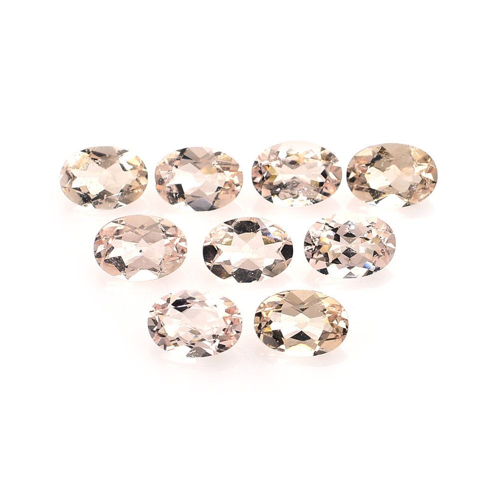 PEACH MORGANITE CUT OVAL (AA/HI) 7X5MM 0.64 Cts.