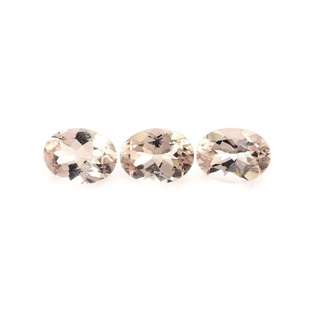 PEACH MORGANITE CUT OVAL (AAA/HI) 8X6MM 1.05 Cts.