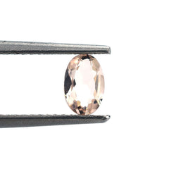 PEACH MORGANITE CUT OVAL (AA/SI) (WINDOW) 6X4MM 0.37 Cts.