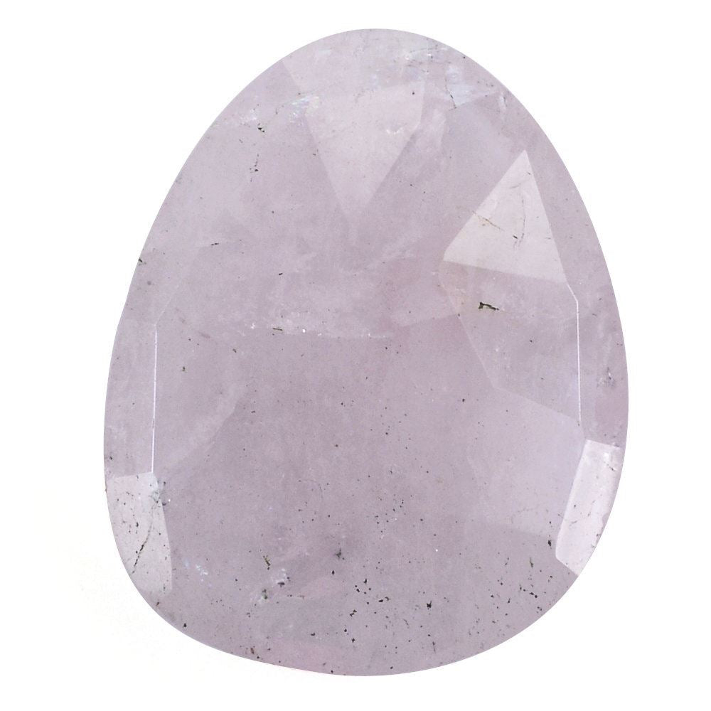 MORGANITE ROSE CUT BRIOLETTE PEARISH (PINK) (MILKY) 15.50X12.50MM 5.10 Cts.