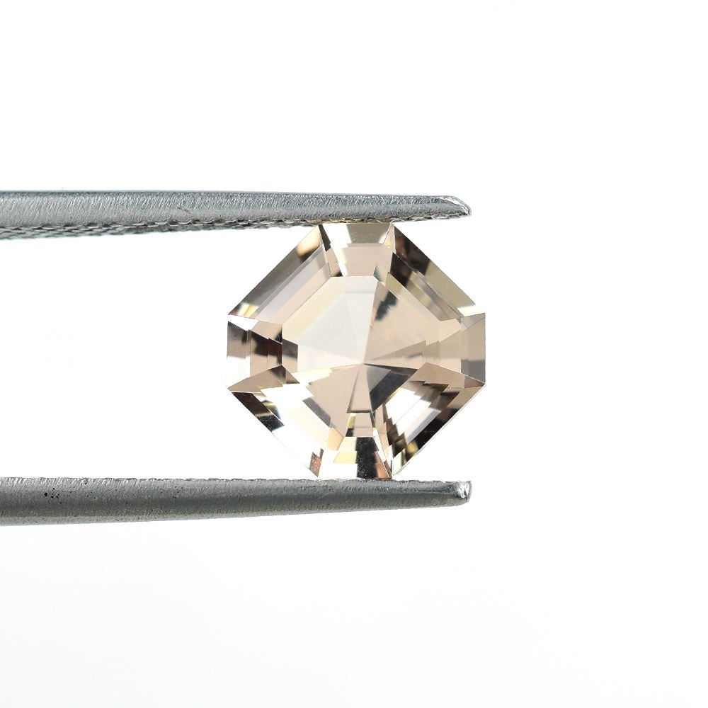 PEACH MORGANITE ASSCHER CUT OCTAGON (YELLOWISH) (AA/CLEAN) 8.00X8.00 MM 2.10 Cts.