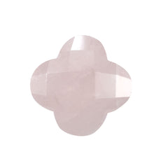 MILKY MORGANITE CHECKER CUT BRIOLETTE FLOWER 9.50X9.50 MM 2.93 Cts.