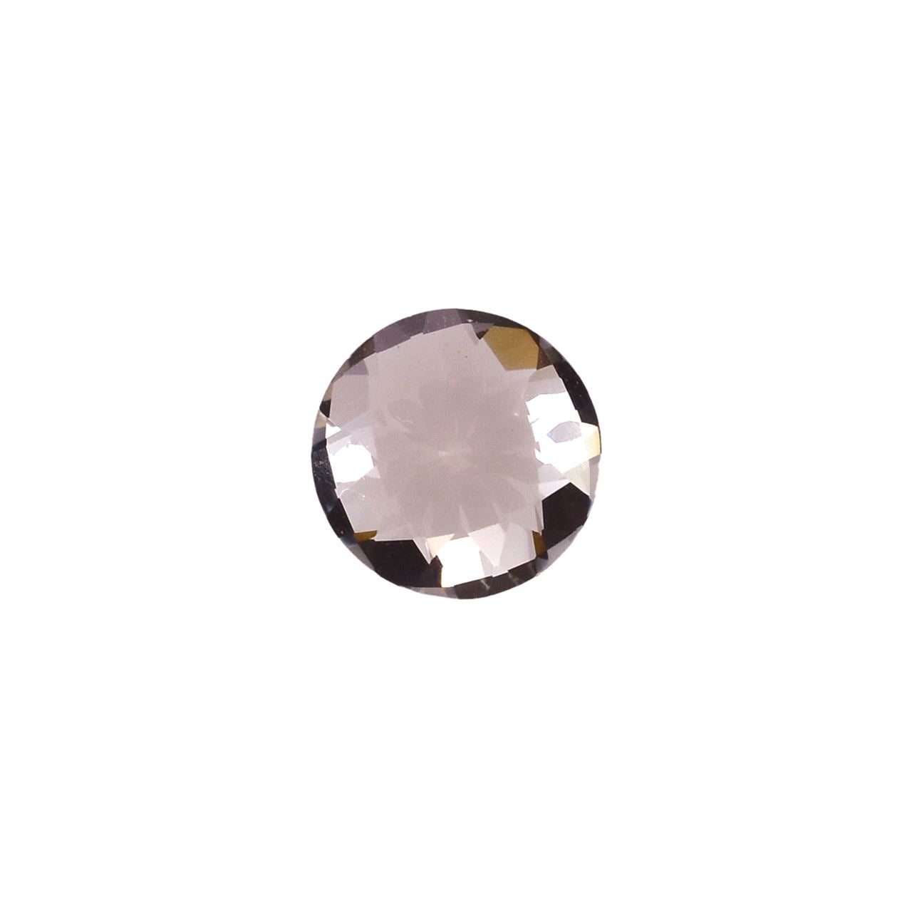 PEACH MORGANITE CHECKER CUT ROUND (AA/CLEAN) 7.00X7.00 MM 1.20 Cts.