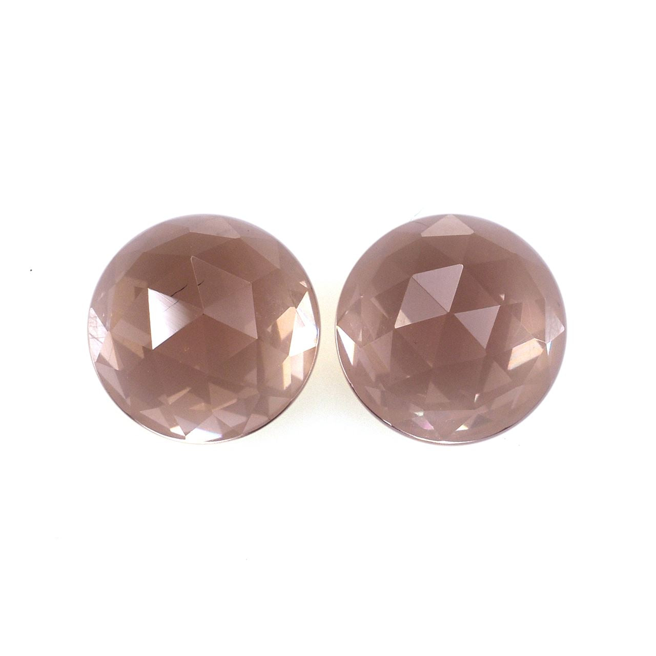 MORGANITE ROSE CUT ROUND CAB (AAA) 8.00X8.00 MM 1.89 Cts.