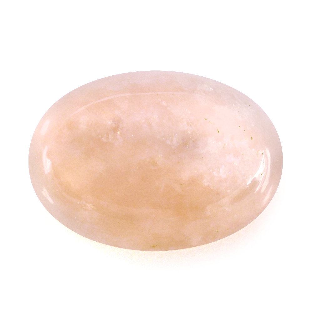 MILKY MORGANITE PLAIN OVAL CAB 14X10MM 5.38 Cts.