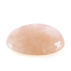 MILKY MORGANITE PLAIN OVAL CAB 14X10MM 5.38 Cts.