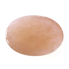 MILKY MORGANITE PLAIN OVAL CAB 14X10MM 5.38 Cts.