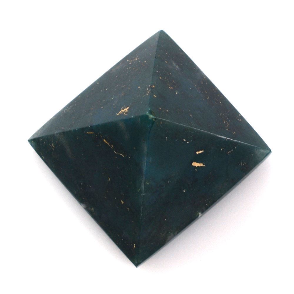 MOSS AGATE SQUARE PYRAMID CAB 24X19MM 60.80 Cts.