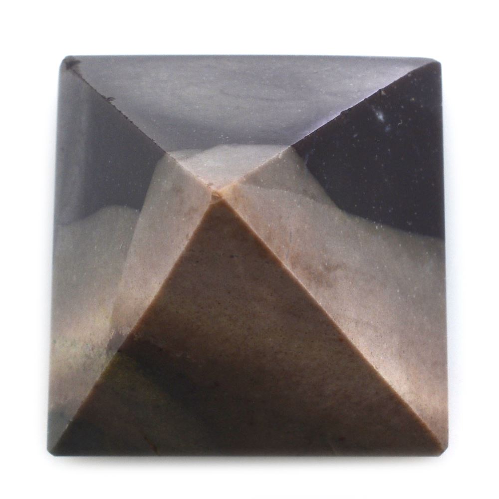 MULTI JASPER SQUARE PYRAMID CAB 24X20MM 62.10 Cts.