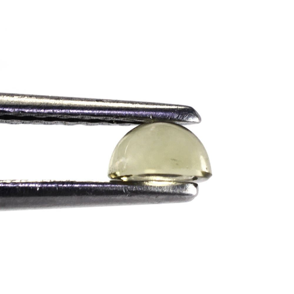 OLIVE QUARTZ ROUND CAB 5MM 0.53 Cts.