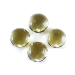 OLIVE QUARTZ ROUND CAB 5MM 0.53 Cts.