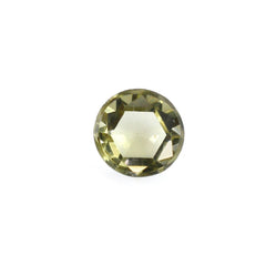 OLIVE QUARTZ ROSE CUT ROUND CAB 5MM 0.46 Cts.