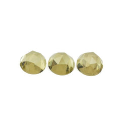 OLIVE QUARTZ ROSE CUT ROUND CAB  5MM 0.49 Cts.