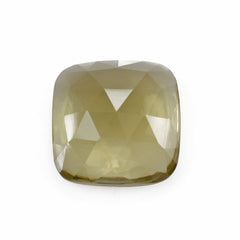 OLIVE QUARTZ ROSE CUT CUSHION CAB 17MM 16.78 Cts.