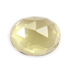 OLIVE QUARTZ ROSE CUT OVAL CAB 10X8MM 2.45 Cts.