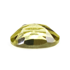 OLIVE QUARTZ ROSE CUT OVAL CAB 8X6MM 1.05 Cts.