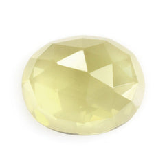 OLIVE QUARTZ ROSE CUT OVAL CAB 11X9MM 3.34 Cts.