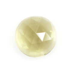 OLIVE QUARTZ ROSE CUT ROUND CAB 6MM 0.79 Cts.