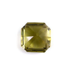 OLIVE QUARTZ CONCAVE ASCHER CUT SQUARE-OCTAGON (DES#138) 10MM 3.80 Cts.