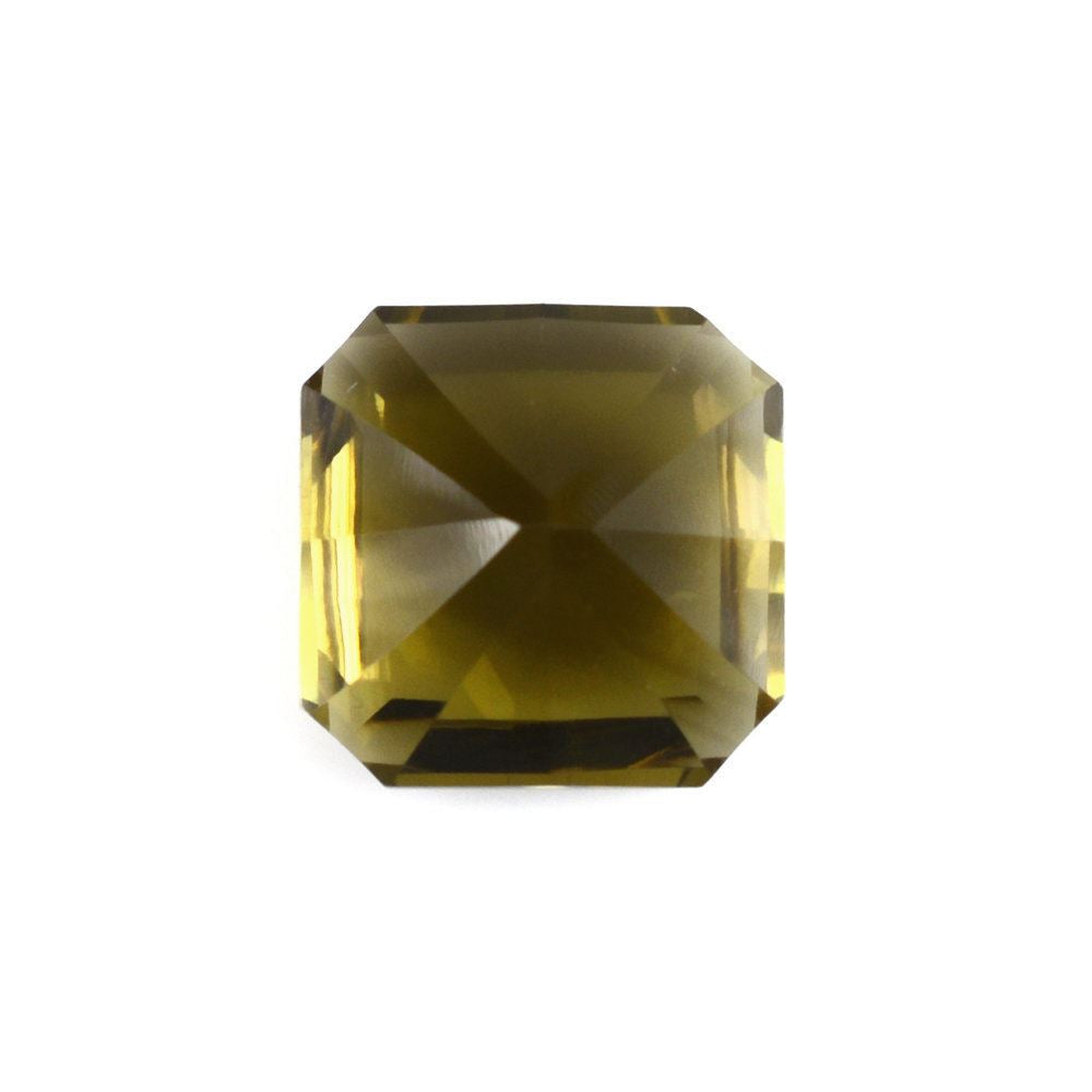 OLIVE QUARTZ ASCHER CONCAVE SQUARE-OCTAGON (DES#139) 10MM 4.00 Cts.