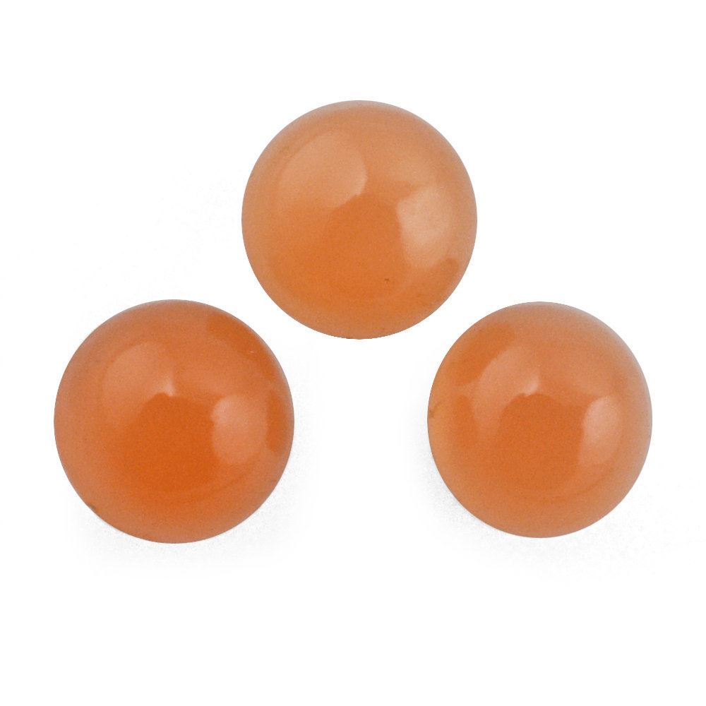 ORANGE MOONSTONE ROUND CAB 3MM 0.12 Cts.