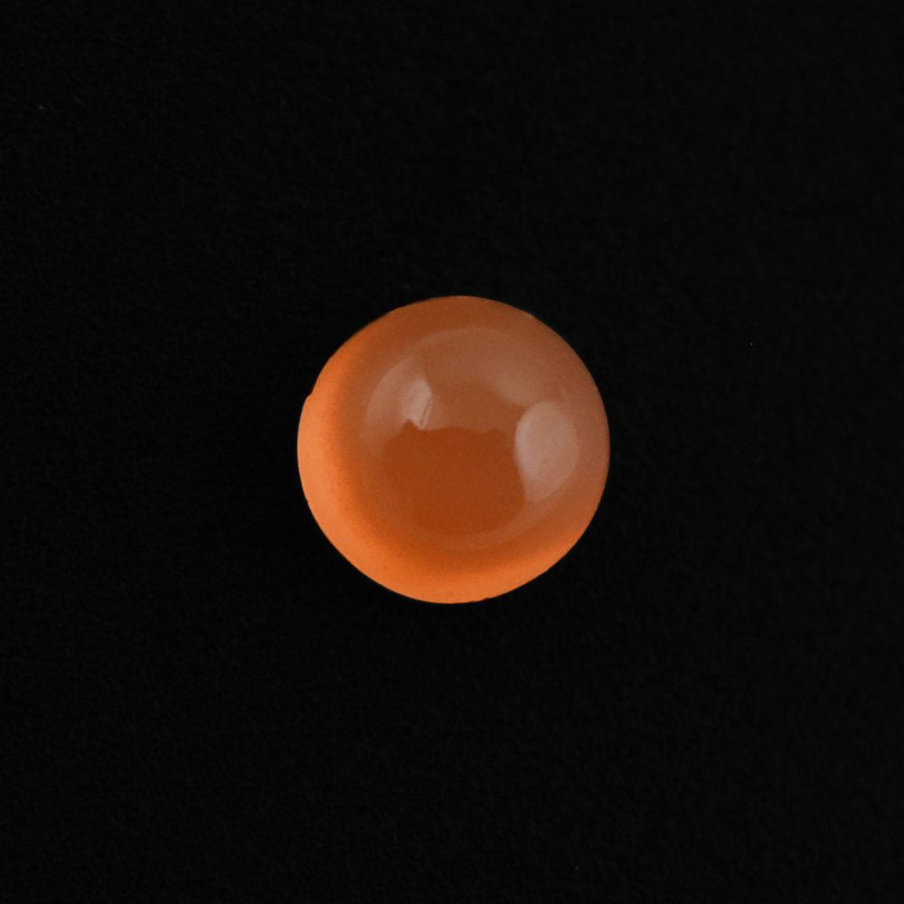 ORANGE MOONSTONE ROUND CAB 3MM 0.12 Cts.