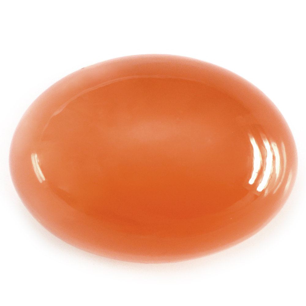 ORANGE MOONSTONE OVAL CAB 18X13MM 15.65 Cts.