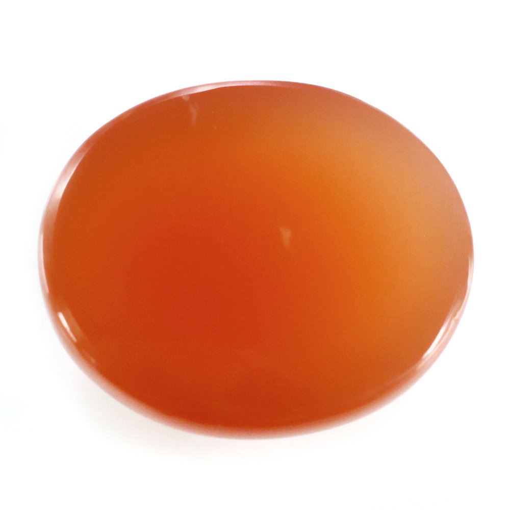 ORANGE MOONSTONE OVAL CAB 14X12MM 8.42 Cts.