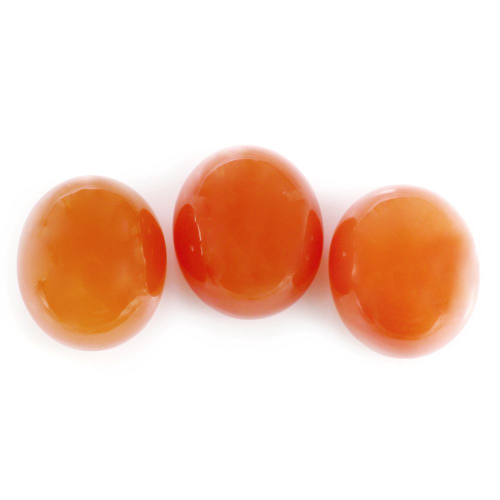 ORANGE MOONSTONE OVAL CAB 14X12MM 8.42 Cts.