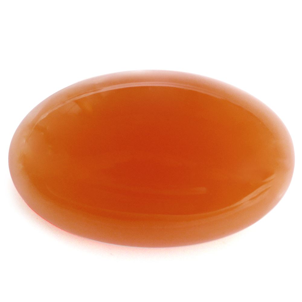 ORANGE MOONSTONE OVAL CAB 19X12MM 8.65 Cts.