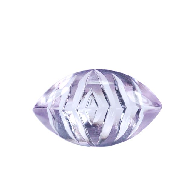 PINK AMETHYST BUFFTOP CONCAVE BACK MARQUISE 20X12MM 9.50 Cts.