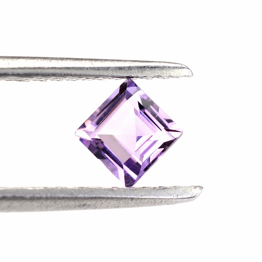 PINK AMETHYST PRINCESS CUT SQUARE 4MM 0.3 Cts.