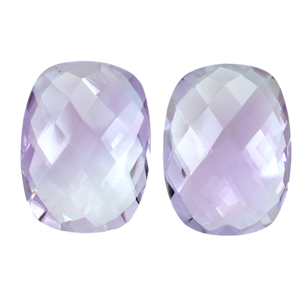 PINK AMETHYST BRIOLETTE CUSHION 20X15MM 13.37 Cts.