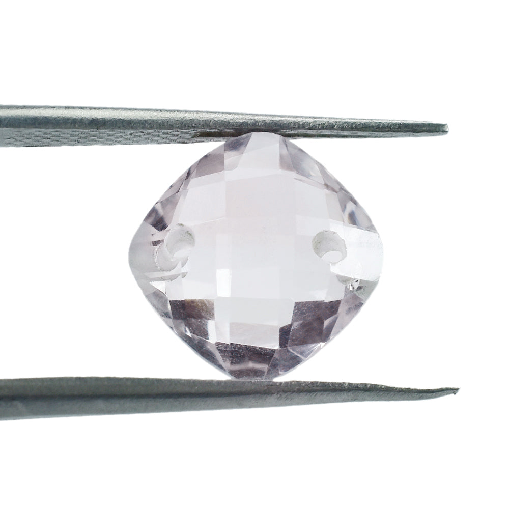 PINK AMETHYST BRIOLETTE CUSHION (TWO FULL DRILL) 10.00MM 3.02 Cts.